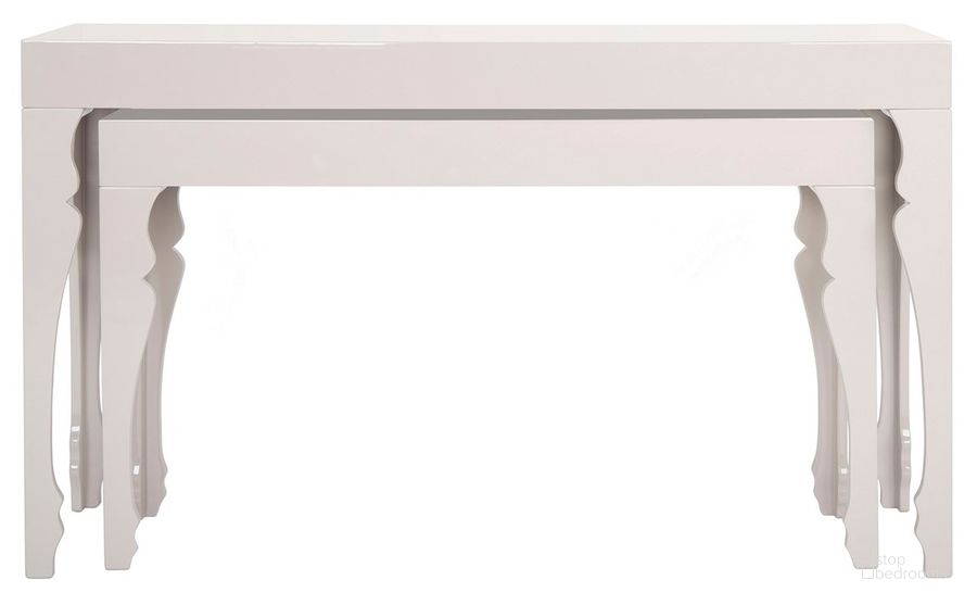 The appearance of Beth Taupe French Leg Lacquer Stacking Console designed by Safavieh in the modern / contemporary interior design. This taupe piece of furniture  was selected by 1StopBedrooms from Beth Collection to add a touch of cosiness and style into your home. Sku: FOX4221B. Material: Wood. Product Type: Console. Image1