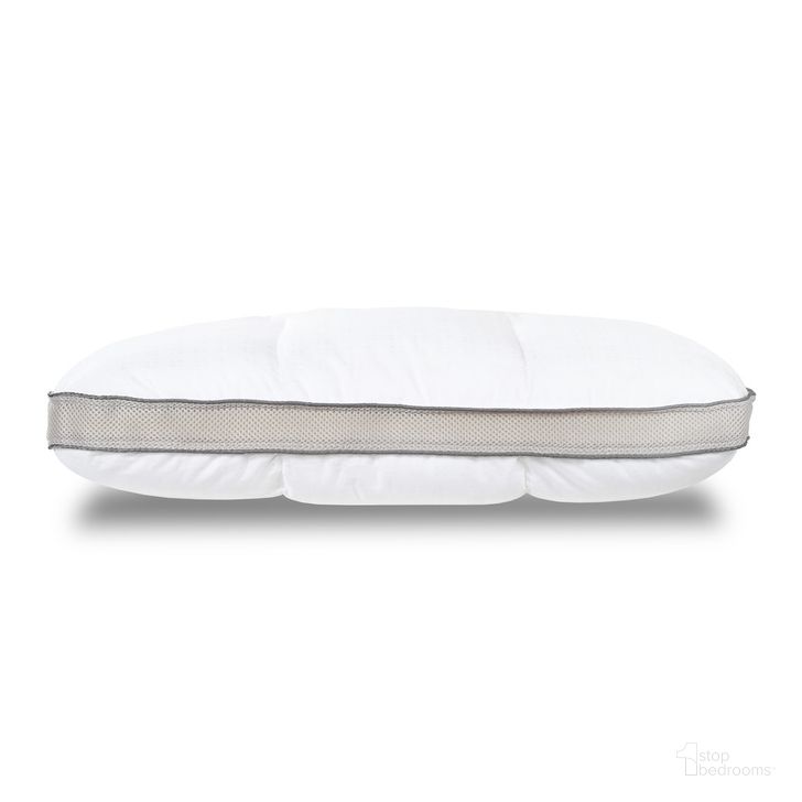 The appearance of Better Sleep Wonderland Comfort Luxe Pillow In White and Grey designed by Primo International in the modern / contemporary interior design. This white/grey piece of furniture  was selected by 1StopBedrooms from Better Sleep Collection to add a touch of cosiness and style into your home. Sku: 33745. Product Type: Pillow. Material: Foam. Image1