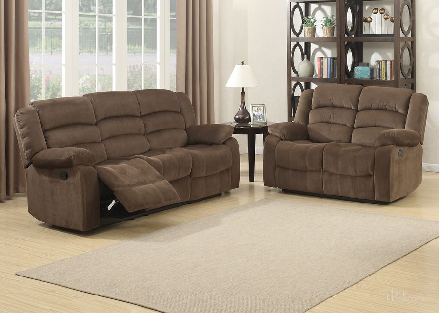 The appearance of Bill Contemporary Living Room Upholstery Sofa Set In Brown designed by AC Pacific in the modern / contemporary interior design. This brown piece of furniture  was selected by 1StopBedrooms from Bill Collection to add a touch of cosiness and style into your home. Sku: BILL-BROWN-DRS;BILL-BROWN-DRL. Material: Polyester. Product Type: Living Room Set. Image1