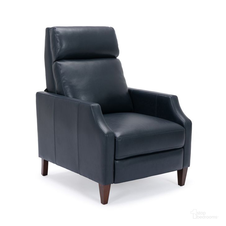 The appearance of Biltmore Push Back Recliner In Midnight Blue designed by Comfort Pointe in the modern / contemporary interior design. This midnight blue piece of furniture  was selected by 1StopBedrooms from Biltmore Collection to add a touch of cosiness and style into your home. Sku: 8063-14. Product Type: Recliner. Material: Plywood. Image1