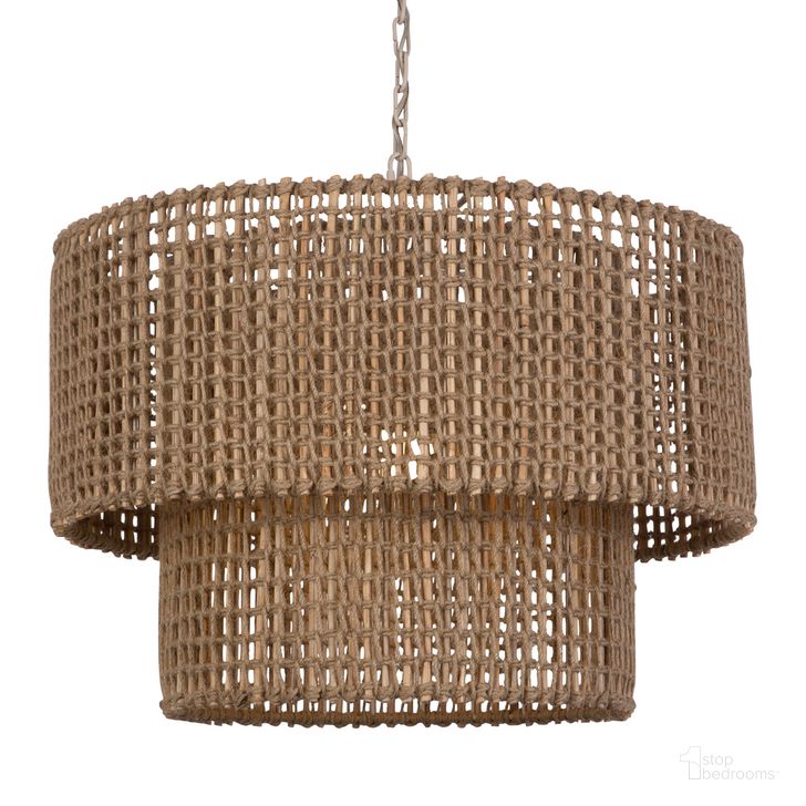 The appearance of Biswas Woven Jute 1 Light Pendant In Brass designed by Uttermost in the  interior design. This brass piece of furniture  was selected by 1StopBedrooms from Biswas Collection to add a touch of cosiness and style into your home. Sku: 21595. Product Type: Pendant Lighting. Material: Iron. Image1