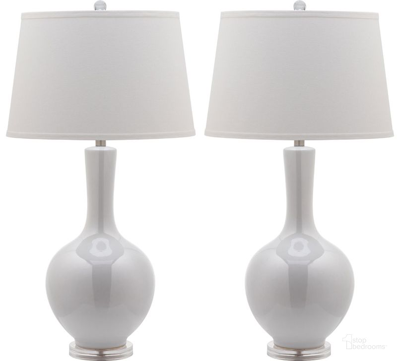 The appearance of Blanche White Gourd Table Lamp Set of 2 designed by Safavieh in the modern / contemporary interior design. This white piece of furniture  was selected by 1StopBedrooms from Blanche Collection to add a touch of cosiness and style into your home. Sku: LIT4148B-SET2. Product Type: Table Lamp. Image1