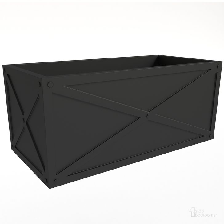 The appearance of Bonsai 30 Inch Long Poly Stone Rectangle Planter In Black designed by LeisureMod in the modern / contemporary interior design. This black piece of furniture  was selected by 1StopBedrooms from Bonsai Collection to add a touch of cosiness and style into your home. Sku: BP13BL. Material: Stone. Product Type: Planter. Image1