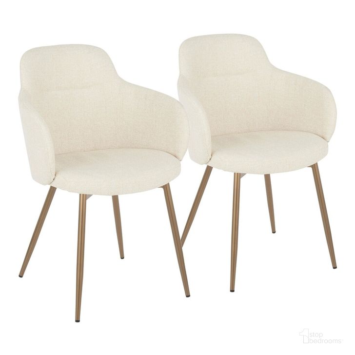 The appearance of Boyne Chair Set of 2 In Cream designed by Lumisource in the modern / contemporary interior design. This cream piece of furniture  was selected by 1StopBedrooms from Boyne Collection to add a touch of cosiness and style into your home. Sku: CH-BOYNEFB-HLC2 ANCUCR2. Material: Metal. Product Type: Accent Chair. Image1