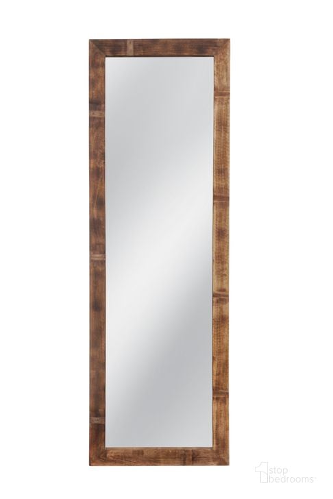The appearance of Bozeman Floor Mirror In Weathered Reclaimed Wood designed by Bassett Mirror Company in the rustic / southwestern interior design. This wood piece of furniture  was selected by 1StopBedrooms from  to add a touch of cosiness and style into your home. Sku: M4881. Material: Wood. Product Type: Floor Mirror. Image1