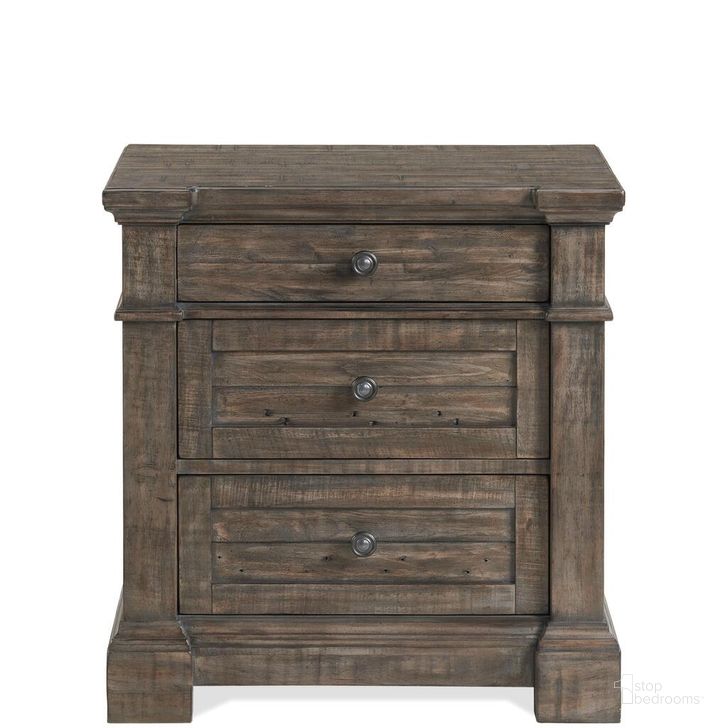 The appearance of Bradford Three Drawer Nightstand In Coffee designed by Riverside Furniture in the country / farmhouse interior design. This coffee piece of furniture  was selected by 1StopBedrooms from Bradford Collection to add a touch of cosiness and style into your home. Sku: 46669. Product Type: Nightstand. Image1