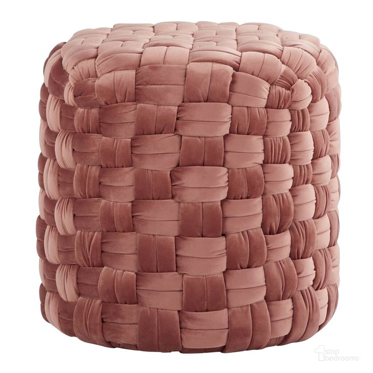 The appearance of Braided Round 16 Inch Ottoman In Pink Velvet designed by Lumisource in the modern / contemporary interior design. This pink velvet piece of furniture  was selected by 1StopBedrooms from Braided Collection to add a touch of cosiness and style into your home. Sku: OT-RNDBRD16 VPK. Product Type: Ottoman. Material: Velvet. Image1