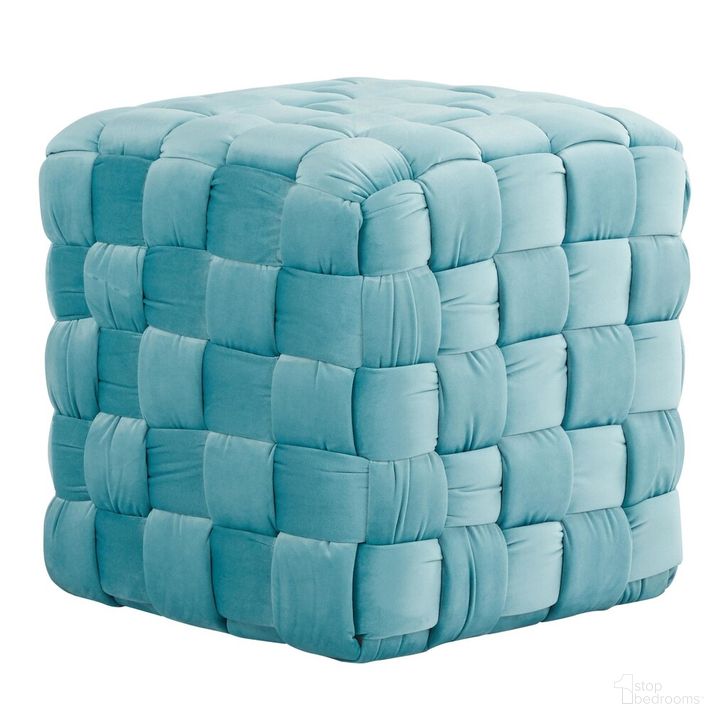 The appearance of Braided Square 16 Inch Ottoman In Blue Velvet designed by Lumisource in the modern / contemporary interior design. This blue velvet piece of furniture  was selected by 1StopBedrooms from Braided Collection to add a touch of cosiness and style into your home. Sku: OT-SQBRAID16 VLBU. Product Type: Ottoman. Material: Velvet. Image1