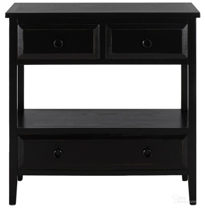 The appearance of Branson Black 3-Drawer Sideboard designed by Safavieh in the rustic / southwestern interior design. This black piece of furniture  was selected by 1StopBedrooms from Branson Collection to add a touch of cosiness and style into your home. Sku: AMH6540B. Material: Aluminum. Product Type: Buffets, Sideboards and Server. Image1