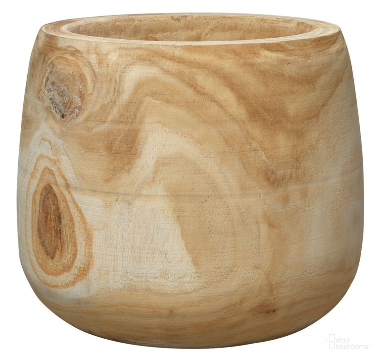 The appearance of Brea Wooden Vase designed by Jamie Young Company in the coastal interior design. This natural wood piece of furniture  was selected by 1StopBedrooms from Brea Collection to add a touch of cosiness and style into your home. Sku: 7BREA-VAWD. Material: Wood. Product Type: Vase. Image1