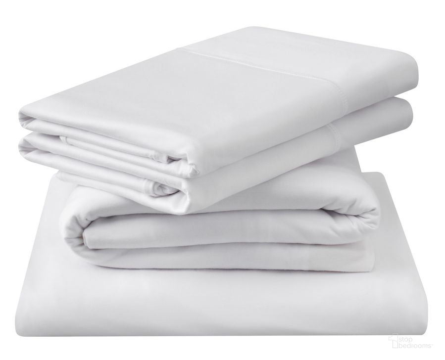 The appearance of Breeze Cooling Full Tencel Lyocell and Nylon Sheet Set In White designed by Tempur-Pedic in the modern / contemporary interior design. This white piece of furniture  was selected by 1StopBedrooms from Breeze Collection to add a touch of cosiness and style into your home. Sku: 40103340. Material: Cotton. Size: Full. Product Type: Bed Sheet. Image1