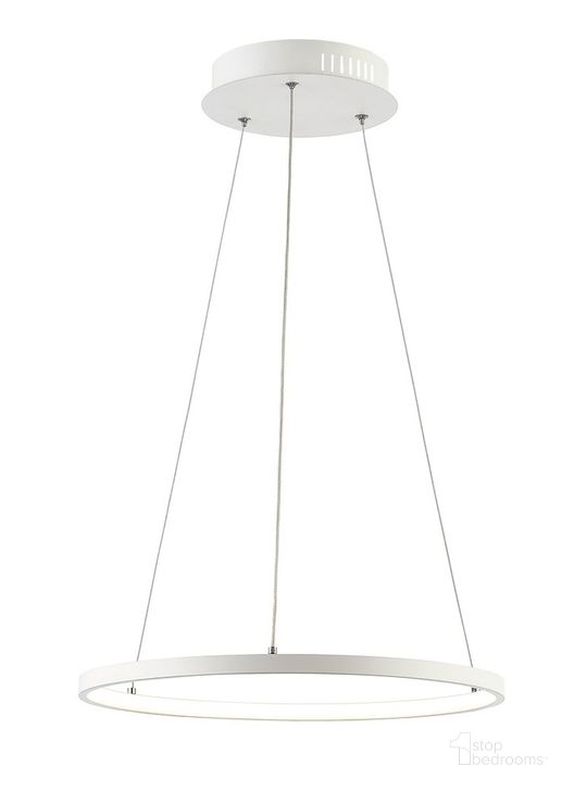 The appearance of Bremi Led Pendant in White designed by Safavieh in the modern / contemporary interior design. This white piece of furniture  was selected by 1StopBedrooms from Bremi Collection to add a touch of cosiness and style into your home. Sku: PND4104A. Material: Aluminum. Product Type: Pendant Lighting. Image1