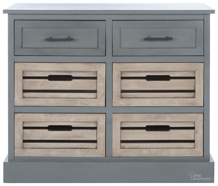 The appearance of Briar Removable 6 Drawer Storage Chest in Grey designed by Safavieh in the country / farmhouse interior design. This grey piece of furniture  was selected by 1StopBedrooms from Briar Collection to add a touch of cosiness and style into your home. Sku: STG5701C. Material: Wood. Product Type: Chest. Image1