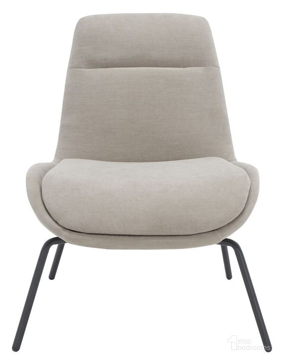 The appearance of Bridger Accent Chair in Light Grey designed by Safavieh in the transitional interior design. This light grey piece of furniture  was selected by 1StopBedrooms from Bridger Collection to add a touch of cosiness and style into your home. Sku: ACH5103A. Material: Wood. Product Type: Accent Chair. Image1