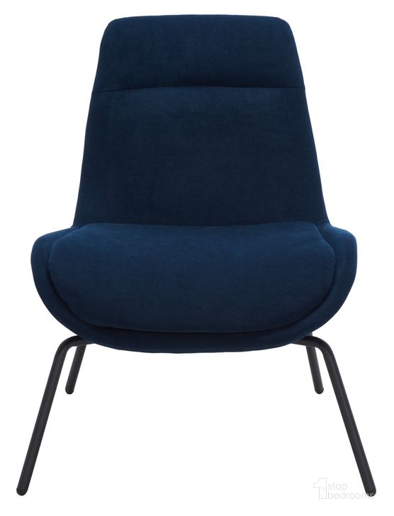 The appearance of Bridger Accent Chair in Navy designed by Safavieh in the transitional interior design. This navy piece of furniture  was selected by 1StopBedrooms from Bridger Collection to add a touch of cosiness and style into your home. Sku: ACH5103B. Material: Wood. Product Type: Accent Chair. Image1