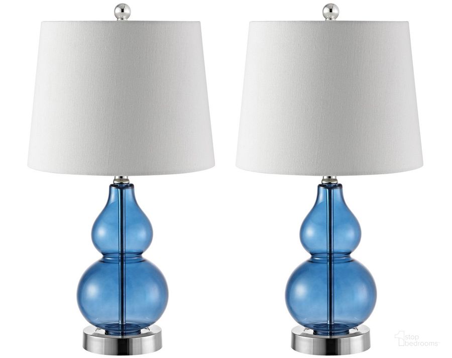The appearance of Brisor Clear and Chrome Table Lamp Set of 2 designed by Safavieh in the modern / contemporary interior design. This blue piece of furniture  was selected by 1StopBedrooms from Brisor Collection to add a touch of cosiness and style into your home. Sku: TBL4222B-SET2. Material: Chrome. Product Type: Table Lamp. Image1