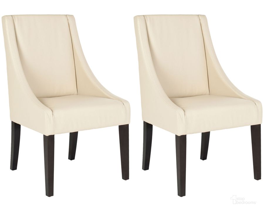 The appearance of Britannia Cream Side Chairs Set of 2 designed by Safavieh in the modern / contemporary interior design. This cream piece of furniture  was selected by 1StopBedrooms from Britannia Collection to add a touch of cosiness and style into your home. Sku: MCR4702A-SET2. Product Type: Dining Chair. Material: Stainless Steel. Image1