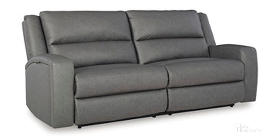 The appearance of Brixworth Reclining Sofa In Slate designed by Signature Design by Ashley in the modern / contemporary interior design. This slate piece of furniture  was selected by 1StopBedrooms from Brixworth Collection to add a touch of cosiness and style into your home. Sku: 6910681. Material: Fabric. Product Type: Reclining Sofa.