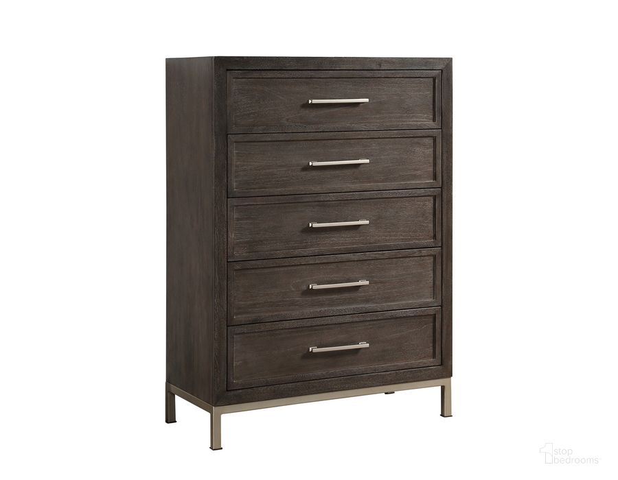 The appearance of Broomfield 5-Drawer Chest designed by Steve Silver in the transitional interior design. This walnut piece of furniture  was selected by 1StopBedrooms from Broomfield Collection to add a touch of cosiness and style into your home. Sku: BR950C. Material: Wood. Product Type: Chest. Image1