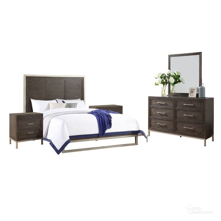 The appearance of Broomfield King 5Pc Bedroom Set designed by Steve Silver in the  interior design. This walnut piece of furniture  was selected by 1StopBedrooms from Broomfield Collection to add a touch of cosiness and style into your home. Sku: BR950KHFB;BR950KQR;BR950DR;BR950M;BR950NS;BR950NS. Bed Type: Platform Bed. Material: Wood. Product Type: Platform Bed. Bed Size: King. Image1