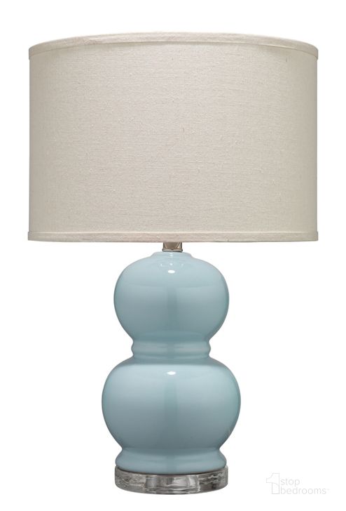 The appearance of Bubble Ceramic Blue Table Lamp designed by Jamie Young Company in the transitional interior design. This blue piece of furniture  was selected by 1StopBedrooms from Bubble Collection to add a touch of cosiness and style into your home. Sku: BLBUBSB255MD. Material: Ceramic. Product Type: Table Lamp. Image1