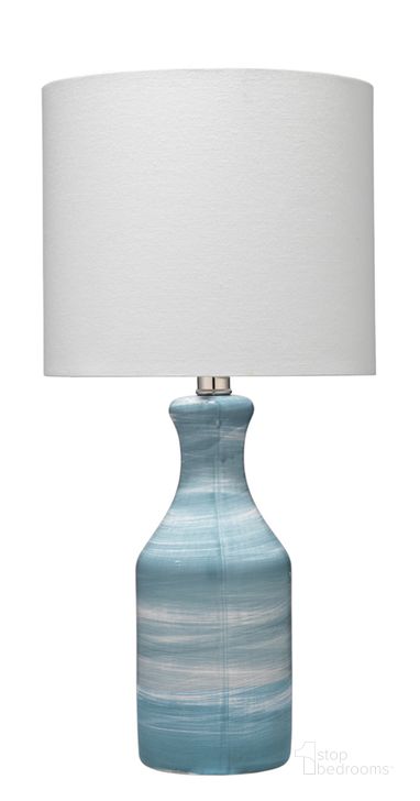The appearance of Bungalow Blue and White Table Lamp designed by Jamie Young Company in the transitional interior design. This blue and white piece of furniture  was selected by 1StopBedrooms from Bungalow Collection to add a touch of cosiness and style into your home. Sku: BL716-TL3BL. Material: Ceramic. Product Type: Table Lamp. Image1