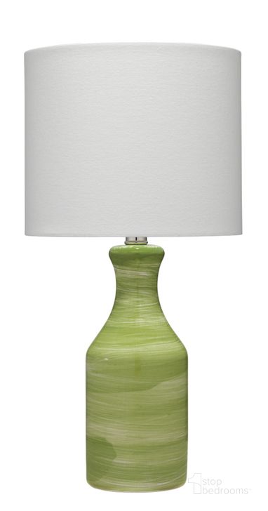 The appearance of Bungalow Green and White Table Lamp designed by Jamie Young Company in the transitional interior design. This green and white piece of furniture  was selected by 1StopBedrooms from Bungalow Collection to add a touch of cosiness and style into your home. Sku: BL716-TL3GR. Material: Ceramic. Product Type: Table Lamp. Image1