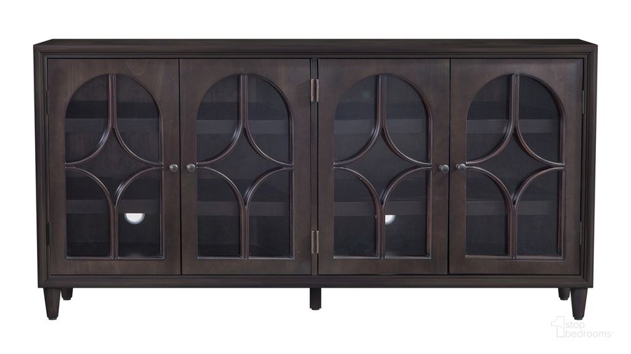 The appearance of Burton Server In Black designed by Bassett Mirror Company in the transitional interior design. This black piece of furniture  was selected by 1StopBedrooms from  to add a touch of cosiness and style into your home. Sku: 8535-DR-576. Material: Glass. Product Type: Server. Image1