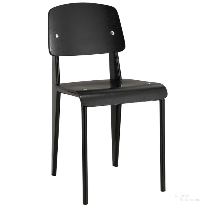The appearance of Cabin Black Dining Side Chair EEI-214-BLK-BLK designed by Modway in the modern / contemporary interior design. This black piece of furniture  was selected by 1StopBedrooms from Cabin Collection to add a touch of cosiness and style into your home. Sku: EEI-214-BLK-BLK. Material: Wood. Product Type: Side Chair. Image1