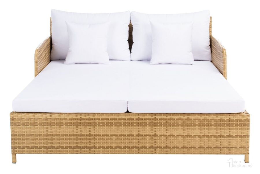 The appearance of Cadeo Daybed in Natural and White designed by Safavieh in the modern / contemporary interior design. This natural and white piece of furniture  was selected by 1StopBedrooms from Cadeo Collection to add a touch of cosiness and style into your home. Sku: PAT7500D. Bed Type: Daybed. Material: Steel. Product Type: DayBed. Image1