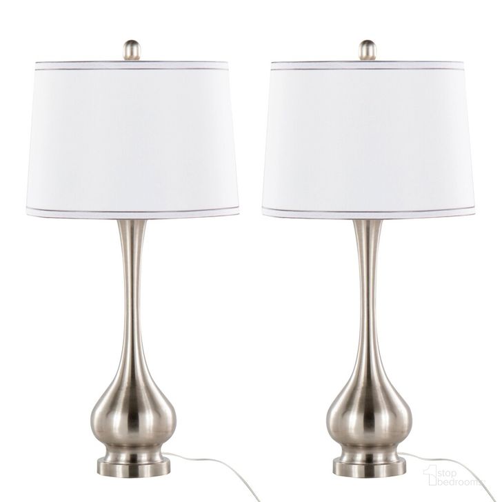 The appearance of Cairo 28.75 Inch Metal Table Lamp Set of 2 In White designed by Lumisource in the modern / contemporary interior design. This white piece of furniture  was selected by 1StopBedrooms from Cairo Collection to add a touch of cosiness and style into your home. Sku: GTS29-CAIRO BNIW2. Material: Metal. Product Type: Table Lamp. Image1
