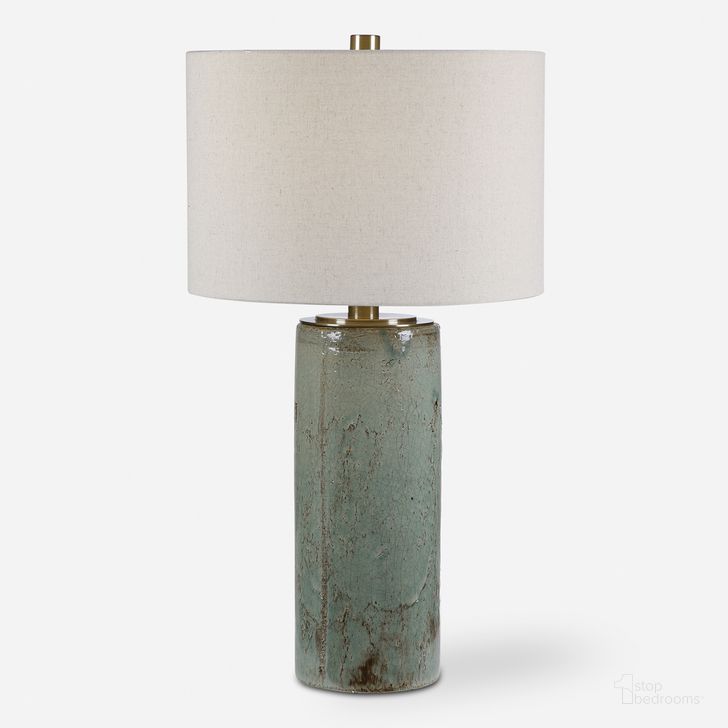 The appearance of Callais Crackled Aqua Table Lamp In Bronze and Blue designed by Uttermost in the modern / contemporary interior design. This bronze piece of furniture  was selected by 1StopBedrooms from Callais Collection to add a touch of cosiness and style into your home. Sku: 28333. Material: Metal. Product Type: Table Lamp. Image1