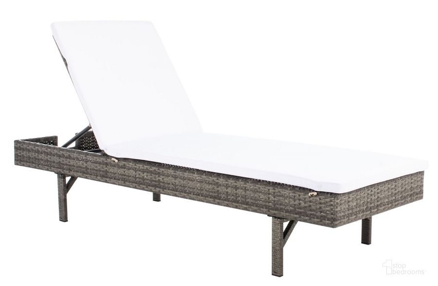 The appearance of Cam Sunlounger in Grey designed by Safavieh in the coastal interior design. This grey piece of furniture  was selected by 1StopBedrooms from Cam Collection to add a touch of cosiness and style into your home. Sku: PAT7501C. Material: Steel. Product Type: Outdoor Chaise Lounge. Image1