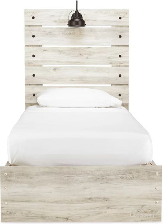 The appearance of Cambeck Whitewash Twin Panel Bed with One Side Storage designed by Signature Design by Ashley in the rustic / southwestern interior design. This white wash piece of furniture  was selected by 1StopBedrooms from Cambeck Collection to add a touch of cosiness and style into your home. Sku: B192-150;B192-52;B192-53;B100-11. Bed Type: Storage Bed. Material: Wood. Product Type: Storage Bed. Bed Size: Twin. Image1