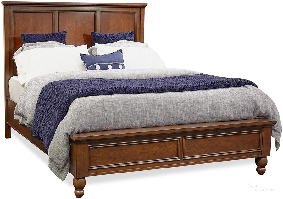 The appearance of Cambridge King Panel Bed In Cherry designed by Aspenhome in the transitional interior design. This cherry piece of furniture  was selected by 1StopBedrooms from Cambridge Collection to add a touch of cosiness and style into your home. Sku: ICB-495-BCH-KD-1;ICB-406L-BCH-1;ICB-407D-BCH-1. Bed Type: Storage Bed. Material: Wood. Product Type: Storage Bed. Bed Size: King. Image1
