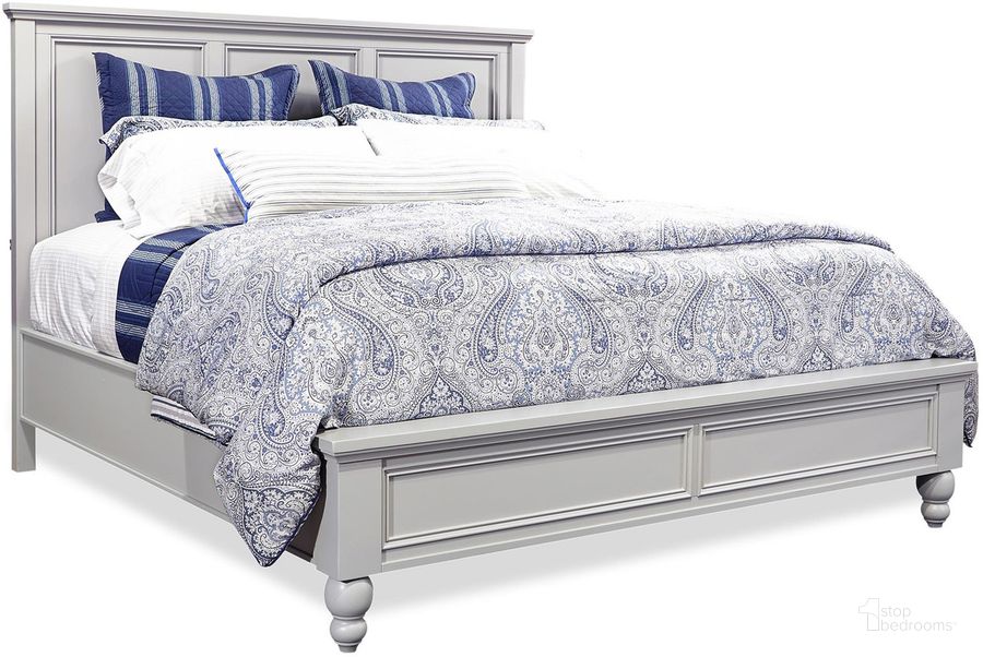 The appearance of Cambridge King Panel Bed In Grey designed by Aspenhome in the transitional interior design. This grey piece of furniture  was selected by 1StopBedrooms from Cambridge Collection to add a touch of cosiness and style into your home. Sku: ICB-495-GRY-KD-1;ICB-407-GRY-1;ICB-406L-GRY-1. Bed Type: Storage Bed. Material: Wood. Product Type: Storage Bed. Bed Size: King. Image1