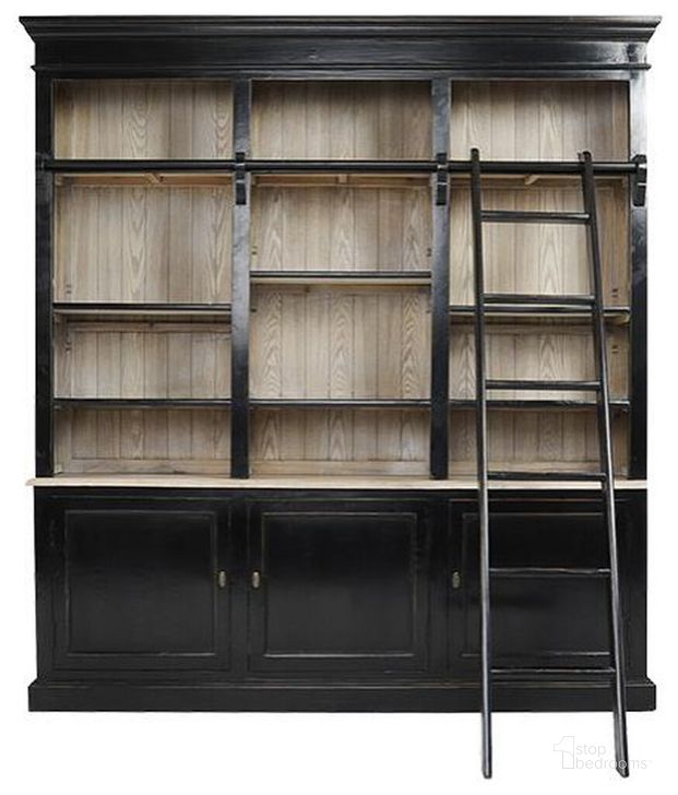 The appearance of Cambridge Library With Ladder In Natural designed by Primitive Collections in the traditional interior design. This natural piece of furniture  was selected by 1StopBedrooms from  to add a touch of cosiness and style into your home. Sku: PCDL0110. Material: Wood. Product Type: Bookcase. Image1