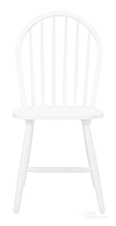 The appearance of Camden Spindle Back Dining Chair DCH8501B Set of 2 designed by Safavieh in the modern / contemporary interior design. This white piece of furniture  was selected by 1StopBedrooms from Camden Collection to add a touch of cosiness and style into your home. Sku: DCH8501B-SET2. Material: Steel. Product Type: Dining Chair. Image1