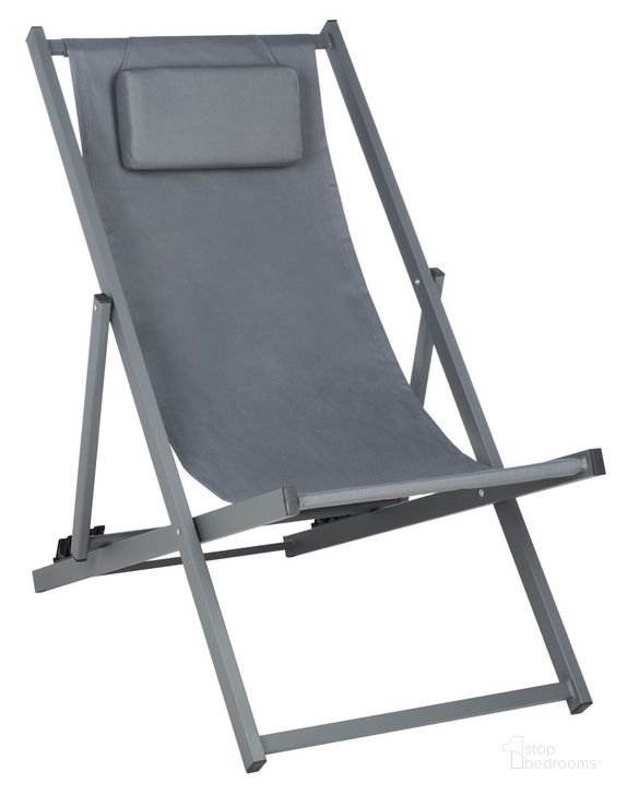 The appearance of Camlin Sling Chairs Set of 2 in Grey designed by Safavieh in the modern / contemporary interior design. This grey piece of furniture  was selected by 1StopBedrooms from Camlin Collection to add a touch of cosiness and style into your home. Sku: PAT9039B-SET2. Material: Aluminum. Product Type: Outdoor Chair. Image1