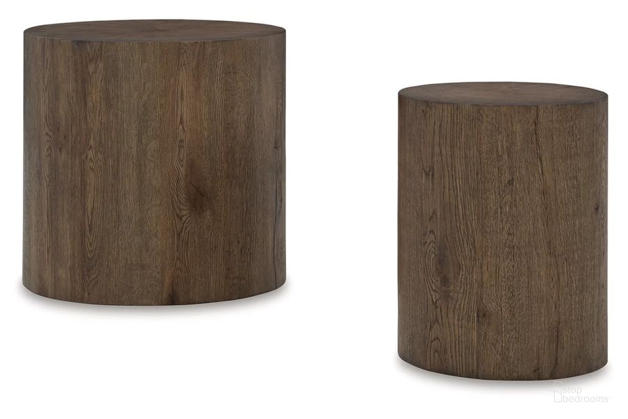 The appearance of Cammund Accent Table Set of 2 In Brown designed by Signature Design by Ashley in the modern / contemporary interior design. This brown piece of furniture  was selected by 1StopBedrooms from Cammund Collection to add a touch of cosiness and style into your home. Sku: A4000619. Material: Wood. Product Type: Accent Table. Image1