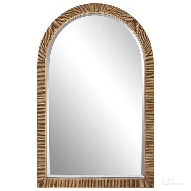 The appearance of Cape Arch Mirror In Natural designed by Uttermost in the transitional interior design. This natural piece of furniture  was selected by 1StopBedrooms from Cape Collection to add a touch of cosiness and style into your home. Sku: 09856. Material: MDF. Product Type: Accent Mirror. Image1