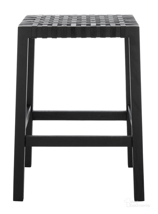 The appearance of Capri Counter Stool BST1009B designed by Safavieh in the modern / contemporary interior design. This black piece of furniture  was selected by 1StopBedrooms from Capri Collection to add a touch of cosiness and style into your home. Sku: BST1009B. Material: Wood. Product Type: Barstool. Image1