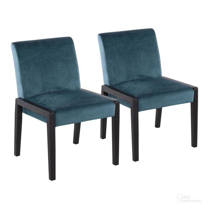 The appearance of Carmen Chair Set of 2 In Black Teal designed by Lumisource in the modern / contemporary interior design. This black teal piece of furniture  was selected by 1StopBedrooms from Carmen Collection to add a touch of cosiness and style into your home. Sku: DC-CARMEN BKCVTL2. Material: Wood. Product Type: Chair. Image1