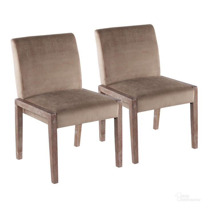 The appearance of Carmen Chair Set of 2 In Light Brown designed by Lumisource in the modern / contemporary interior design. This light brown piece of furniture  was selected by 1StopBedrooms from Carmen Collection to add a touch of cosiness and style into your home. Sku: DC-CARMEN WWCVLBN2. Material: Wood. Product Type: Chair. Image1