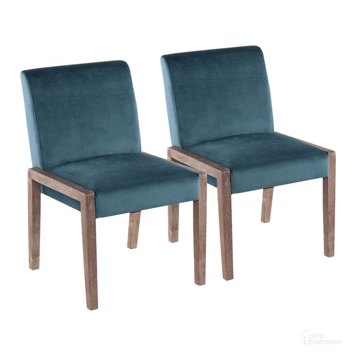 The appearance of Carmen Chair Set of 2 In Teal and White designed by Lumisource in the modern / contemporary interior design. This teal and white piece of furniture  was selected by 1StopBedrooms from Carmen Collection to add a touch of cosiness and style into your home. Sku: DC-CARMEN WWCVTL2. Material: Wood. Product Type: Chair. Image1