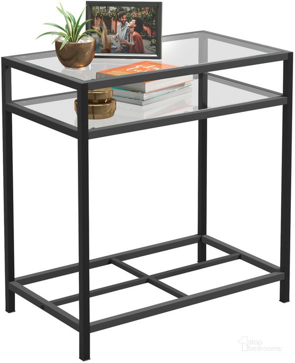 The appearance of Carolina Grove Side Table In Black designed by Sauder in the traditional interior design. This black piece of furniture  was selected by 1StopBedrooms from Carolina Grove Collection to add a touch of cosiness and style into your home. Sku: 429542. Material: Metal. Product Type: Side Table. Image1