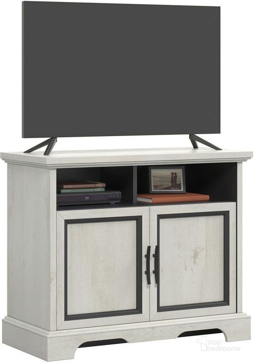 The appearance of Carolina Grove Tv Stand In Winter Oak designed by Sauder in the traditional interior design. This winter oak piece of furniture  was selected by 1StopBedrooms from Carolina Grove Collection to add a touch of cosiness and style into your home. Sku: 429543. Product Type: TV Stand. Material: Engineered Wood. Image1