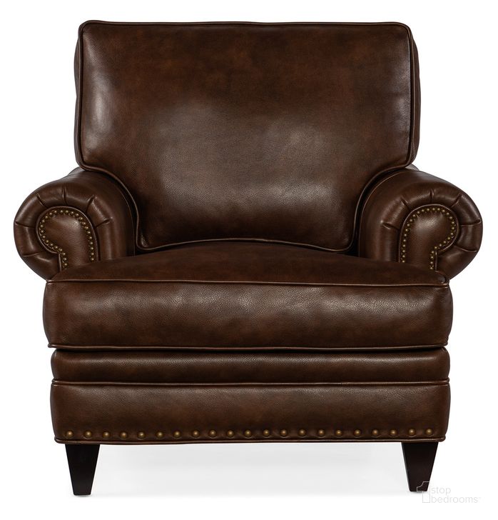 The appearance of Carrado Stationary Chair 8-Way Tie In Dark Brown designed by Hooker in the traditional interior design. This dark brown piece of furniture  was selected by 1StopBedrooms from Carrado Collection to add a touch of cosiness and style into your home. Sku: BYX-780-25980015-87PLBNTap. Material: Leather. Product Type: Chair. Image1