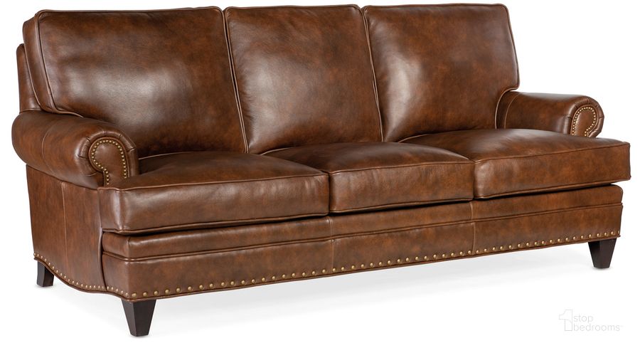 The appearance of Carrado Stationary Sofa 8-Way Tie In Dark Brown designed by Hooker in the traditional interior design. This dark brown piece of furniture  was selected by 1StopBedrooms from Carrado Collection to add a touch of cosiness and style into your home. Sku: BYX-780-95980015-87PLBNTap. Material: Leather. Product Type: Sofa. Image1