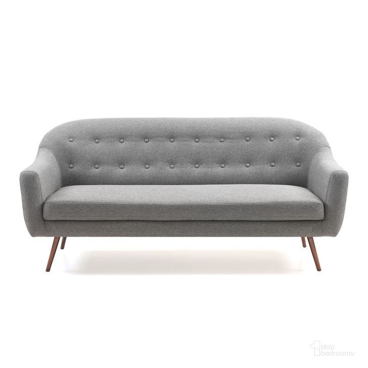 The appearance of Casey Fabric Sofa In Grey designed by Aeons in the  interior design. This grey piece of furniture  was selected by 1StopBedrooms from  to add a touch of cosiness and style into your home. Sku: AE089-Grey. Material: Wood. Product Type: Sofa. Image1